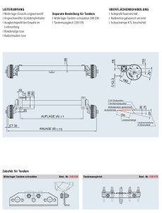 Al-Ko Achsen gebremst, 1350 kg, 2 Stck. vorhanden