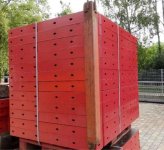 314 m² Paschal Rasterschalung H 150 cm, Schalhaut neu