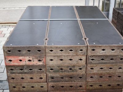 66 m² Paschal Raster H 125 cm, Schalhaut neu