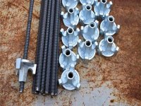 10 Stück Ankerstab Schalungsanker Set DW 15 inkl. Tellermutter (Neuware)