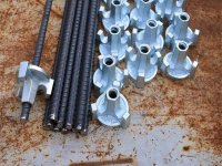 10 Stück Schalungsanker Set 65 cm - DW 15 inkl. Tellermutter (Neuware)